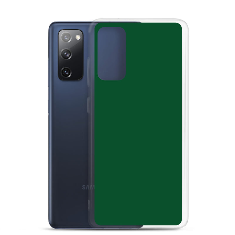 Load image into Gallery viewer, Forest Green Samsung Clear Thin Case Plain Color CREATIVETECH