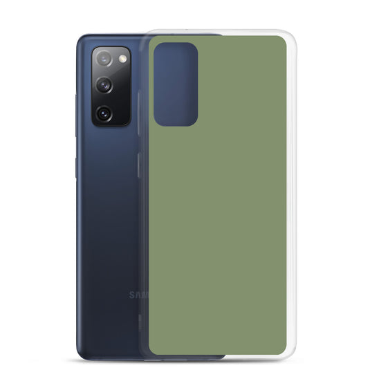 Camouflage Green Samsung Clear Thin Case Plain Color CREATIVETECH