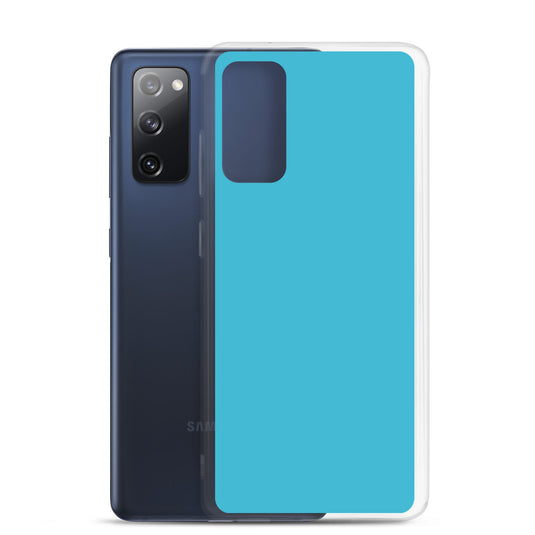 Bright Summer Sky Blue Samsung Clear Thin Case Plain Color CREATIVETECH