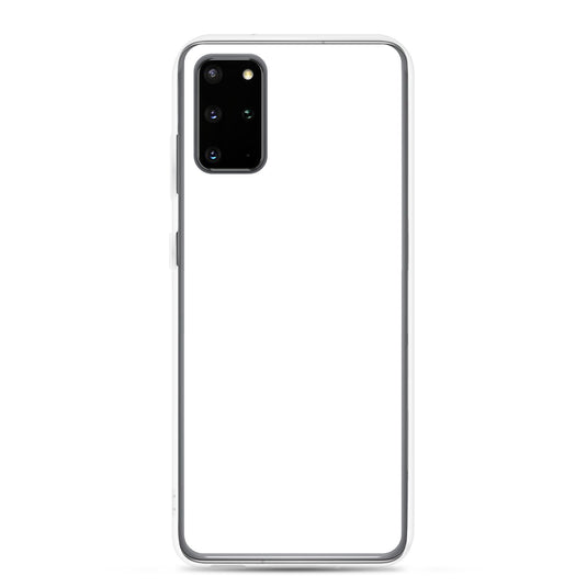 White Samsung Clear Case Plain Color CREATIVETECH