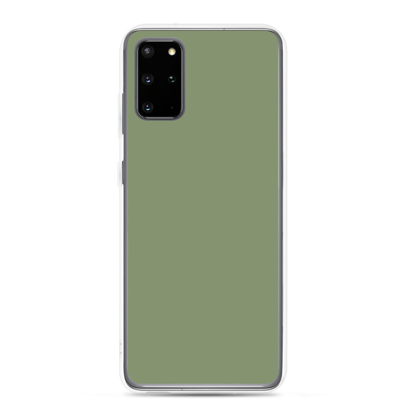 Load image into Gallery viewer, Camouflage Green Samsung Clear Thin Case Plain Color CREATIVETECH