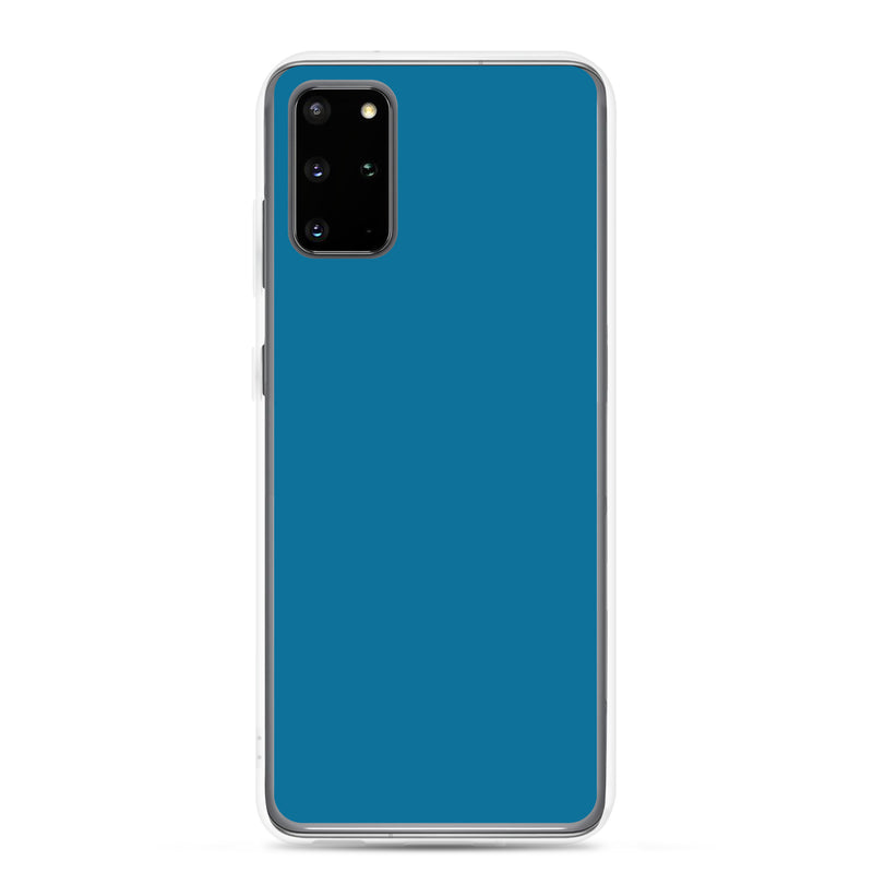 Load image into Gallery viewer, Cerulean Blue Samsung Clear Thin Case Plain Color CREATIVETECH