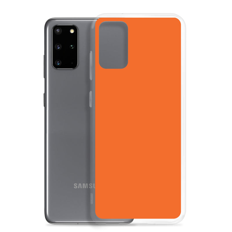 Load image into Gallery viewer, Orange Samsung Clear Thin Case Plain Color CREATIVETECH