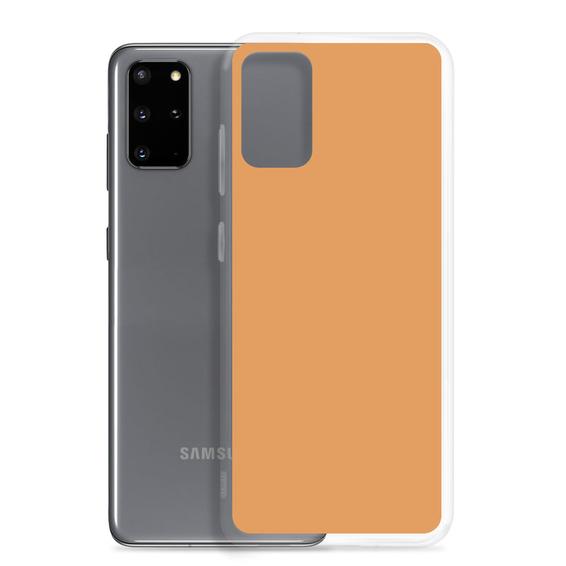 Load image into Gallery viewer, Classy Brown Yellow Samsung Clear Thin Case Plain Color CREATIVETECH
