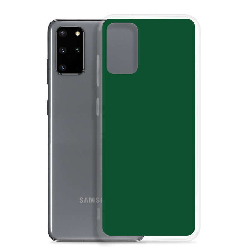 Load image into Gallery viewer, Forest Green Samsung Clear Thin Case Plain Color CREATIVETECH