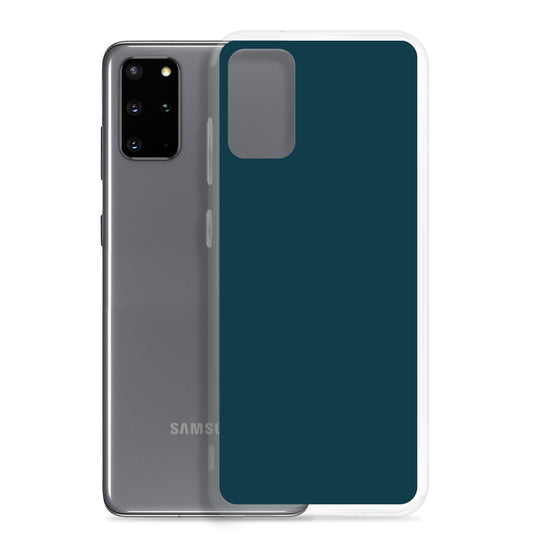 Whale Blue Samsung Clear Thin Case Plain Color CREATIVETECH