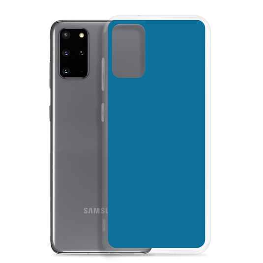 Cerulean Blue Samsung Clear Thin Case Plain Color CREATIVETECH