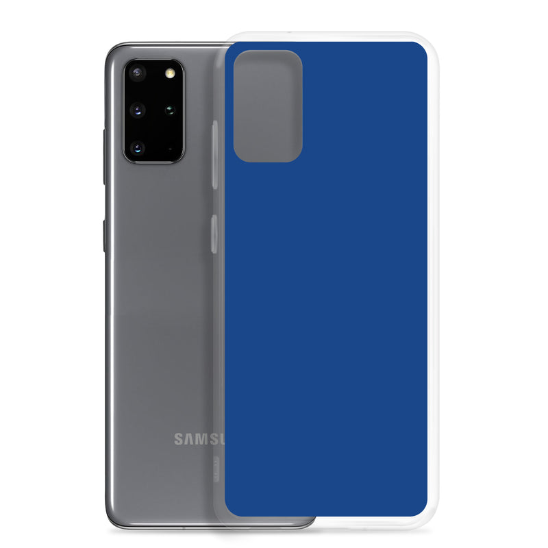 Load image into Gallery viewer, Dark Cerulean Blue Samsung Clear Thin Case Plain Color CREATIVETECH