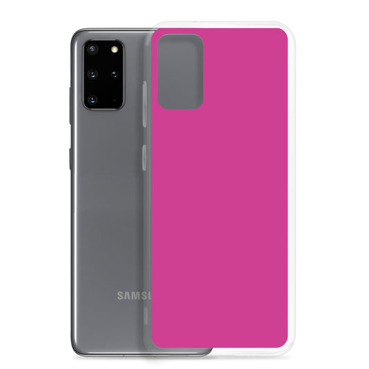 Deep Cerise Pink Samsung Clear Thin Case Plain Color CREATIVETECH