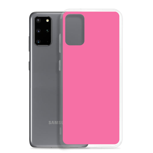 Brilliant Rose Pink Samsung Clear Thin Case Plain Color CREATIVETECH