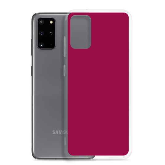 Light Burgundy Red Samsung Clear Thin Case Plain Color CREATIVETECH