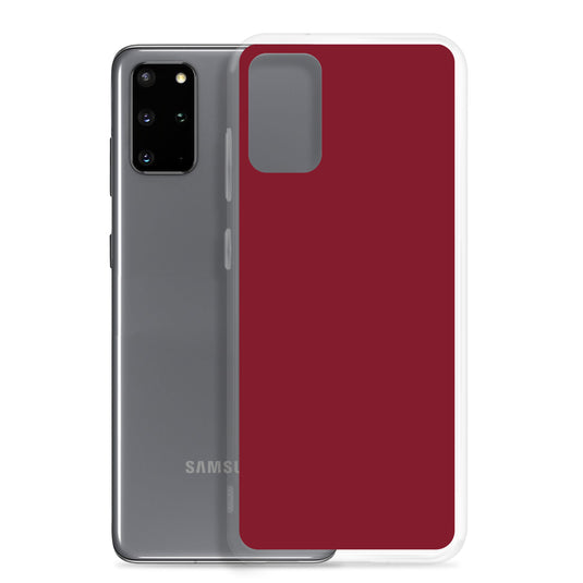 Burgundy Red Samsung Clear Thin Case Plain Color CREATIVETECH