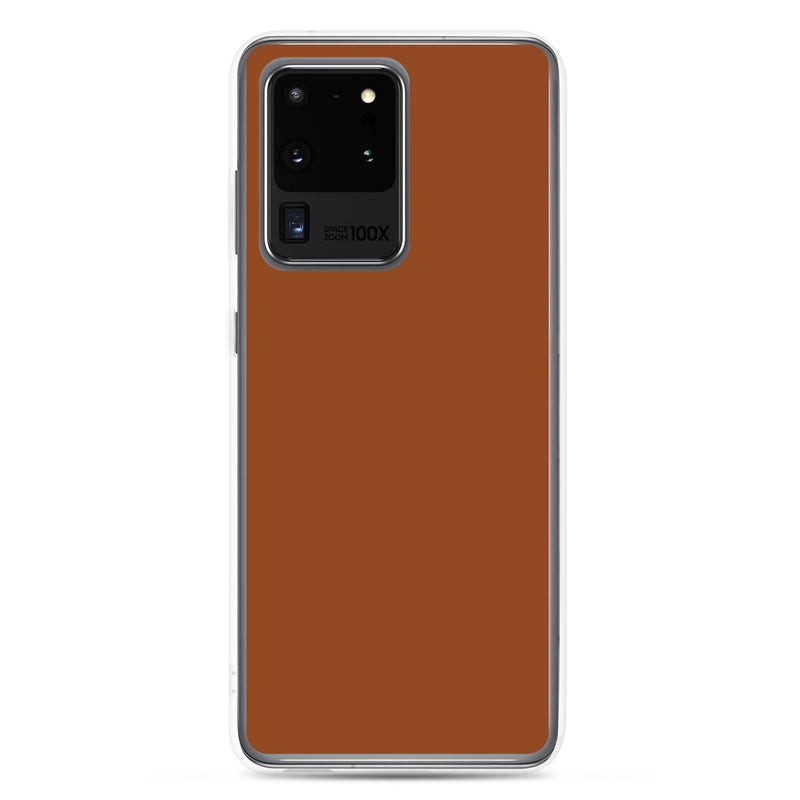 Load image into Gallery viewer, Saddle Brown Samsung Clear Thin Case Plain Color CREATIVETECH