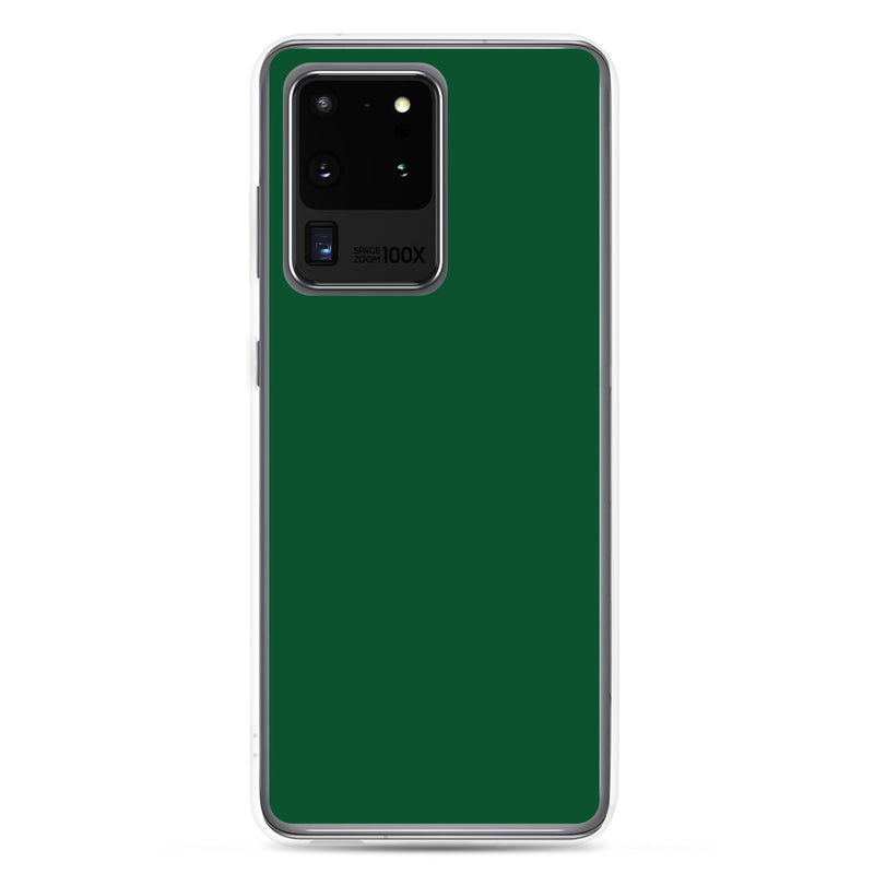 Load image into Gallery viewer, Forest Green Samsung Clear Thin Case Plain Color CREATIVETECH