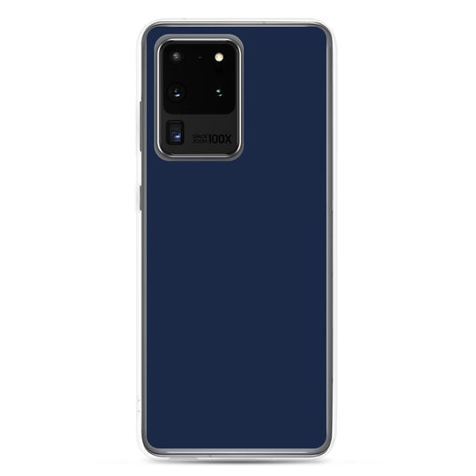Dark Navy Blue Samsung Clear Thin Case Plain Color CREATIVETECH