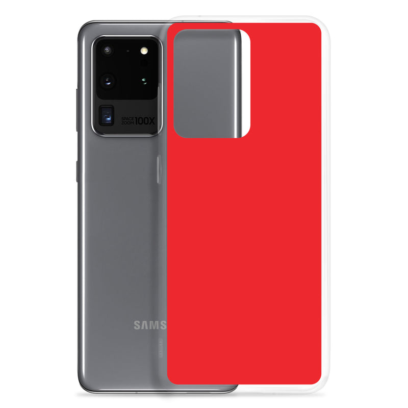 Load image into Gallery viewer, Alizarin Red Samsung Clear Thin Case Plain Color CREATIVETECH