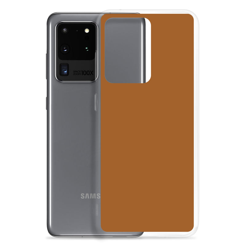 Load image into Gallery viewer, Rich Brown Samsung Clear Thin Case Plain Color CREATIVETECH
