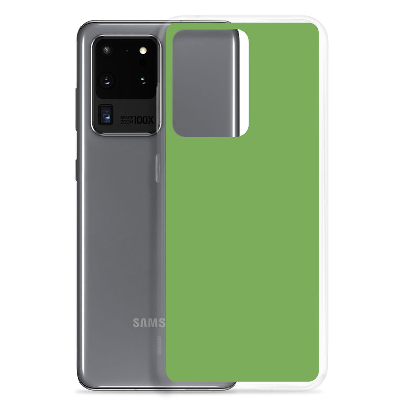 Load image into Gallery viewer, Green Samsung Clear Thin Case Plain Color CREATIVETECH