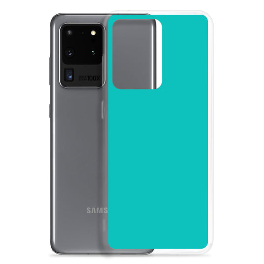 Iris Blue Samsung Clear Thin Case Plain Color CREATIVETECH