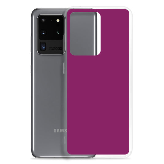 Eggplant Red Violet Purple Samsung Clear Thin Case Plain Color CREATIVETECH