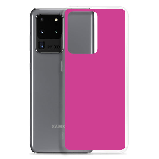 Deep Cerise Pink Samsung Clear Thin Case Plain Color CREATIVETECH