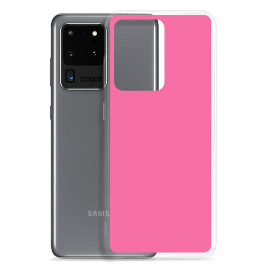 Brilliant Rose Pink Samsung Clear Thin Case Plain Color CREATIVETECH