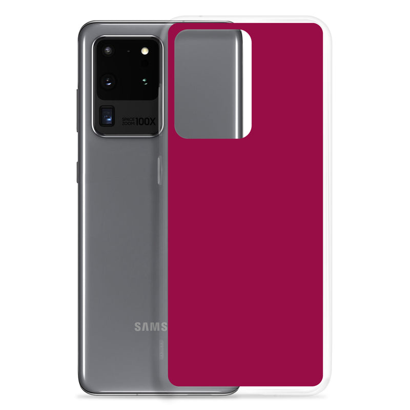 Load image into Gallery viewer, Light Burgundy Red Samsung Clear Thin Case Plain Color CREATIVETECH