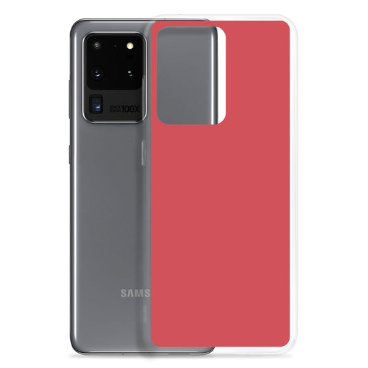 Light Mandy Red Samsung Clear Thin Case Plain Color CREATIVETECH