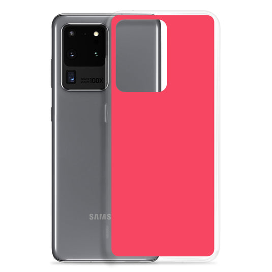Radical Red Samsung Clear Thin Case Plain Color CREATIVETECH