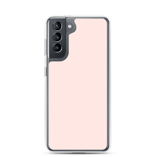 Misty Rose Pink Samsung Clear Thin Case Plain Color CREATIVETECH