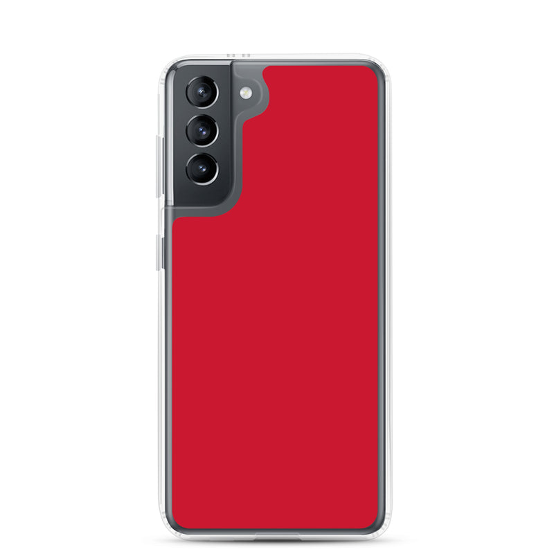 Load image into Gallery viewer, Red Samsung Clear Thin Case Plain Color CREATIVETECH