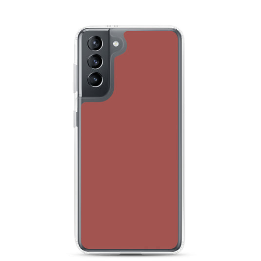 Terracotta Red Samsung Clear Thin Case Plain Color CREATIVETECH