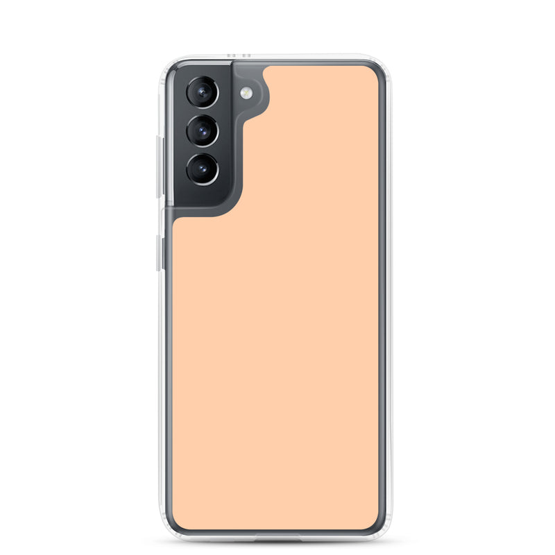 Load image into Gallery viewer, Peach Orange Samsung Clear Thin Case Plain Color CREATIVETECH