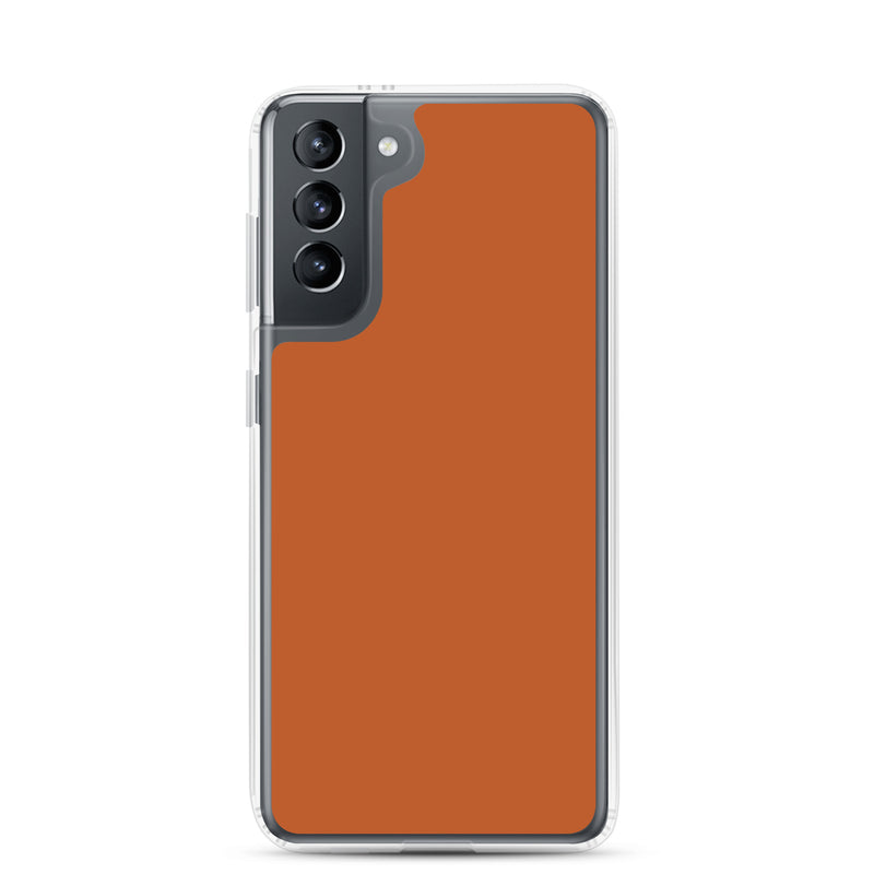 Load image into Gallery viewer, Tenne Orange Samsung Clear Thin Case Plain Color CREATIVETECH