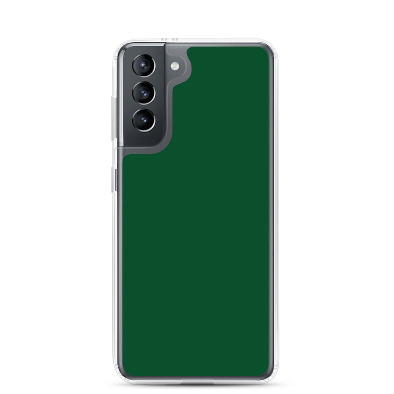 Load image into Gallery viewer, Forest Green Samsung Clear Thin Case Plain Color CREATIVETECH