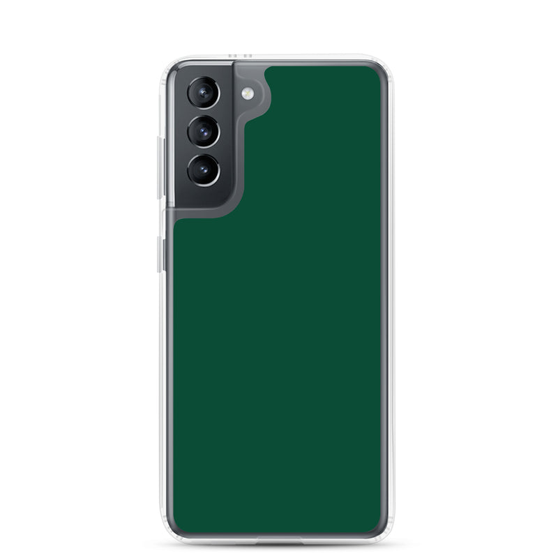 Load image into Gallery viewer, British Racing Green Samsung Clear Thin Case Plain Color CREATIVETECH