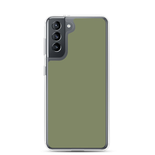 Finch Green Samsung Clear Thin Case Plain Color CREATIVETECH