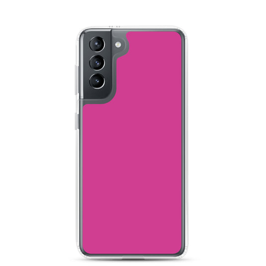 Deep Cerise Pink Samsung Clear Thin Case Plain Color CREATIVETECH