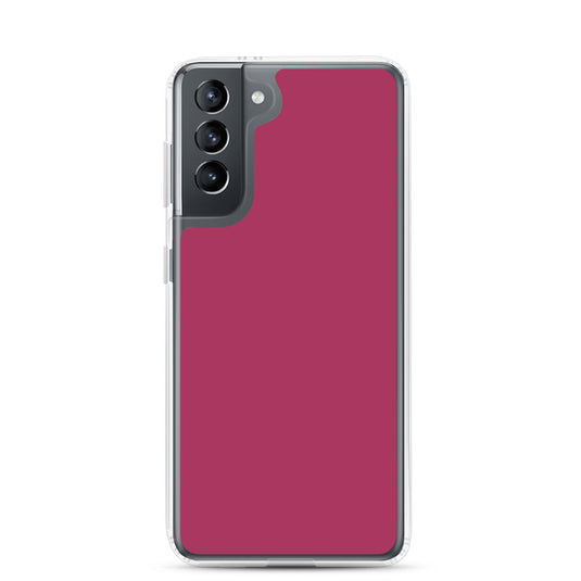 Lipstick Red Samsung Clear Thin Case Plain Color CREATIVETECH