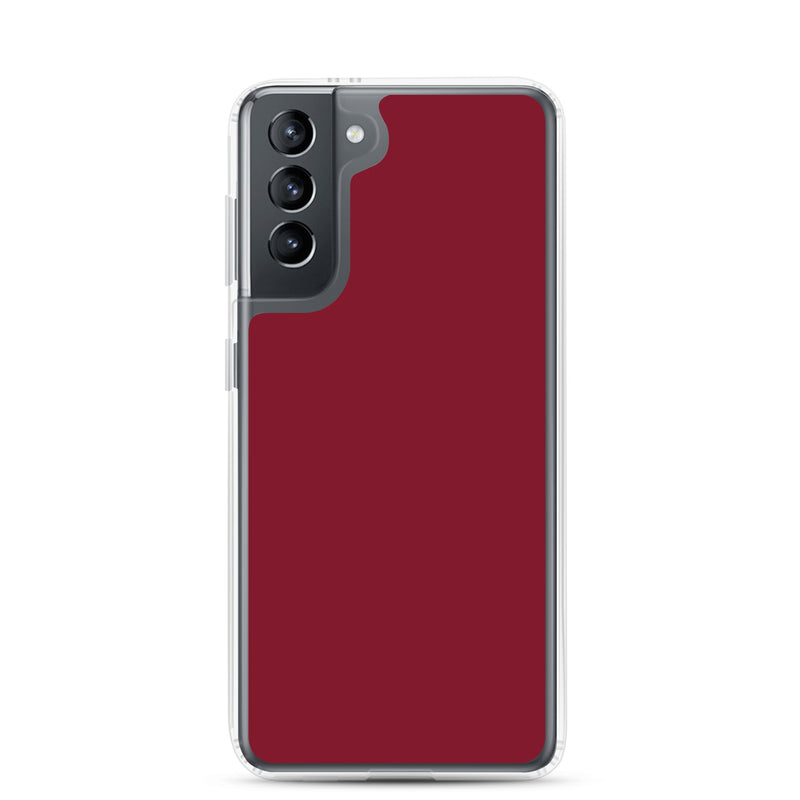 Load image into Gallery viewer, Burgundy Red Samsung Clear Thin Case Plain Color CREATIVETECH