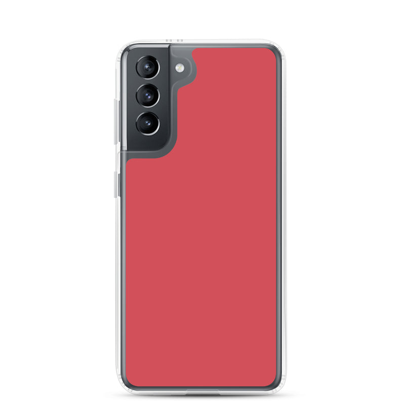 Load image into Gallery viewer, Light Mandy Red Samsung Clear Thin Case Plain Color CREATIVETECH