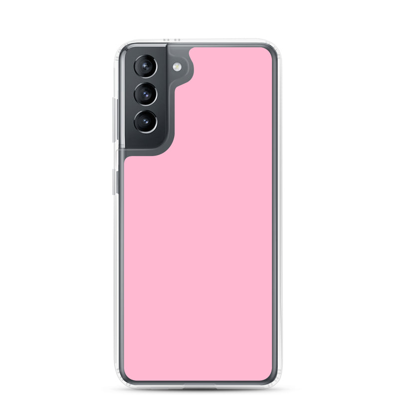 Load image into Gallery viewer, Cotton Candy Pink Samsung Clear Thin Case Plain Color CREATIVETECH
