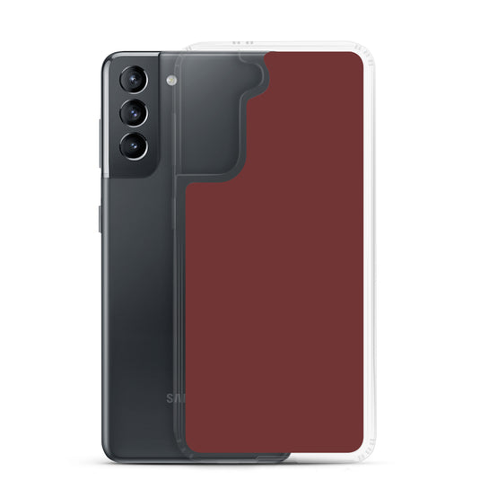 Auburn Dark Red Samsung Clear Thin Case Plain Color CREATIVETECH