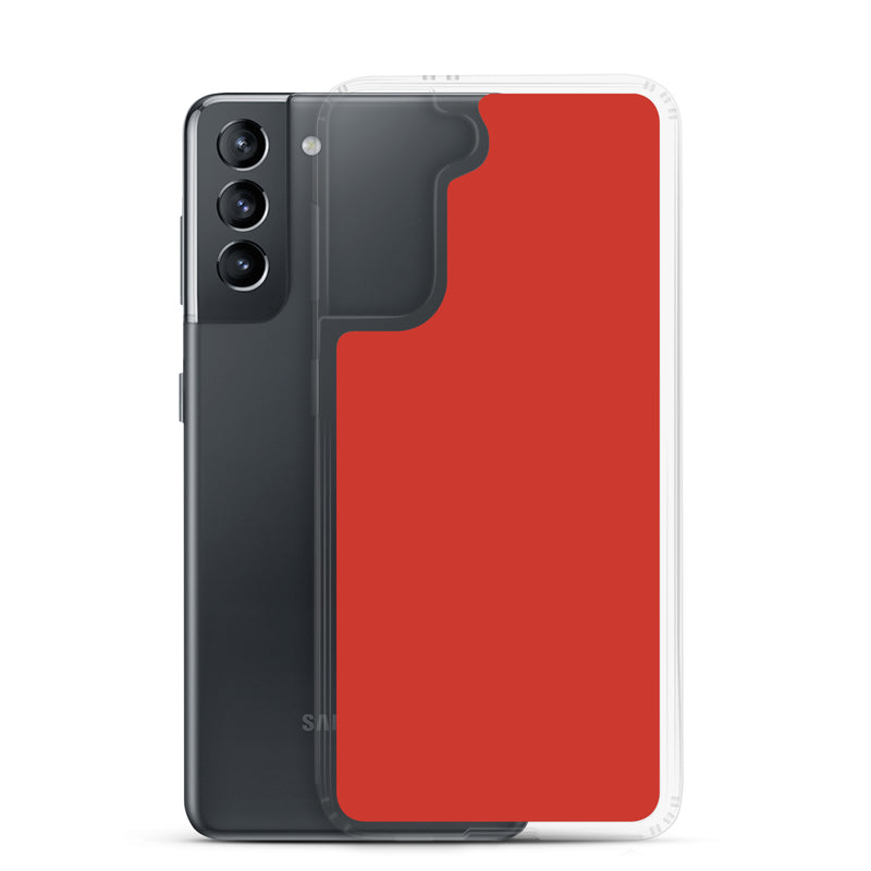Load image into Gallery viewer, Harley Red Samsung Clear Thin Case Plain Color CREATIVETECH