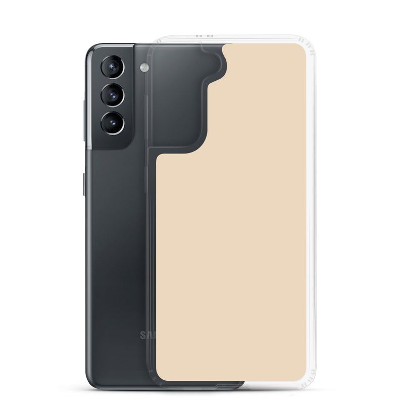 Load image into Gallery viewer, Champagne Yellow Beige Samsung Clear Thin Case Plain Color CREATIVETECH