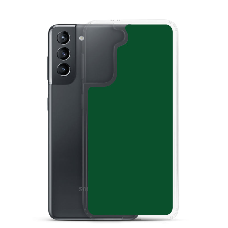 Load image into Gallery viewer, Forest Green Samsung Clear Thin Case Plain Color CREATIVETECH