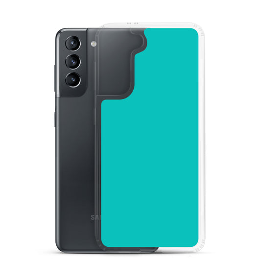 Iris Blue Samsung Clear Thin Case Plain Color CREATIVETECH