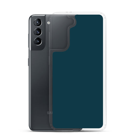 Whale Blue Samsung Clear Thin Case Plain Color CREATIVETECH