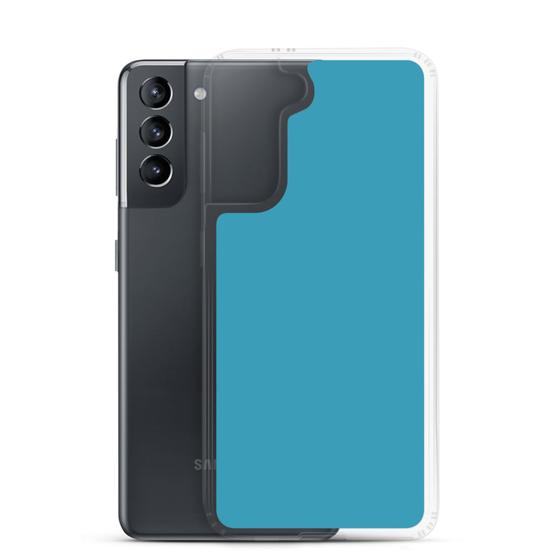 Load image into Gallery viewer, Blue Samsung Clear Thin Case Plain Color CREATIVETECH