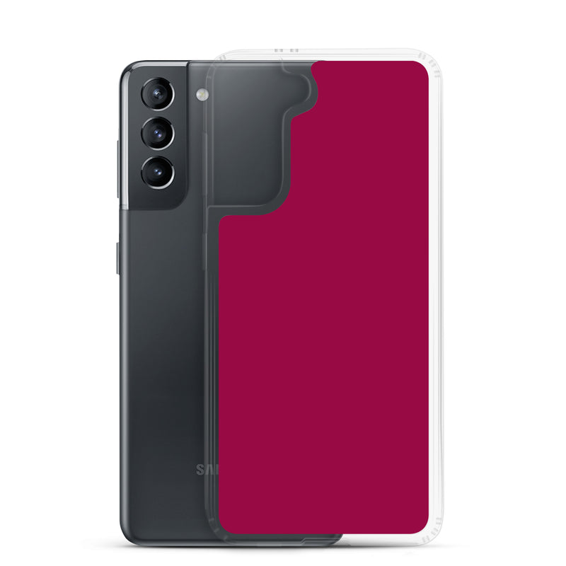 Load image into Gallery viewer, Light Burgundy Red Samsung Clear Thin Case Plain Color CREATIVETECH